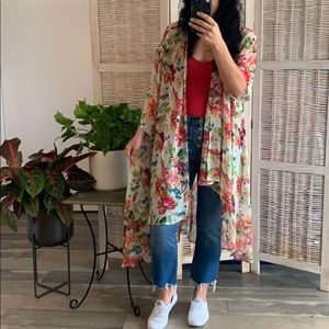Floral chiffon Kimono